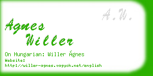 agnes willer business card